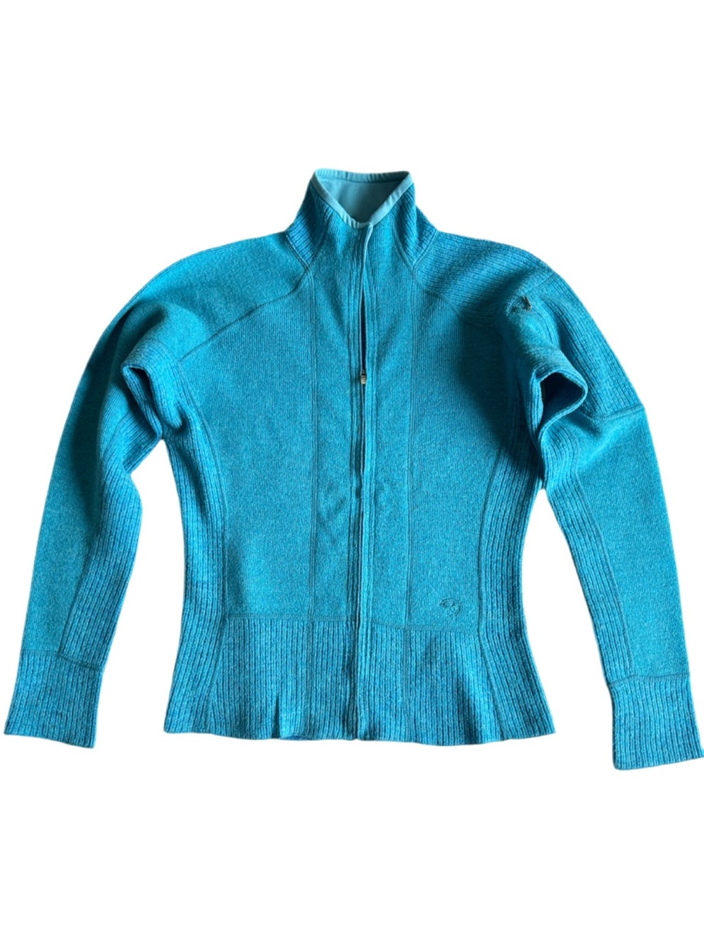 Mountain Hardwear Women’s Wool Blend Full-Zip Sweater Jacket Blue S